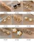 Preview: Großhandel B2B Silber pin Perle luftige Vintage Ohrringe A154 Gold